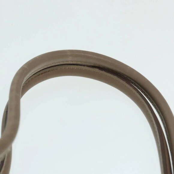 Salvatore Ferragamo Gancini Shoulder Bag Leather Beige Gold Auth - Picture 10 of 16